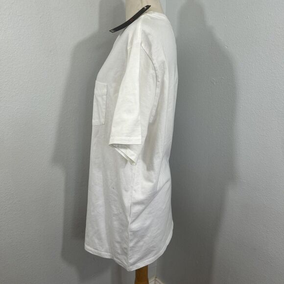 Levis Shirt Mens Large White Crew‎ Relaxed Preppy Minimalist - Picture 2 of 7